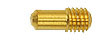 EM-Tec GZM4 kompakter ZEISS Stift Adapter mit M4 Gewinde, vergoldetes Messing, kurzer ZEISS Pin